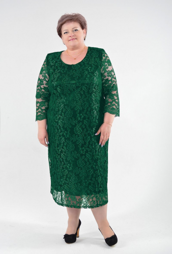 Платье "Скарлет" (арт. 090) зеленый (Киргизия, разные фабрики) — размеры 68