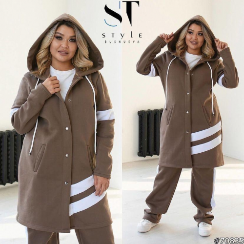 Костюм тройка (флис) (Киргизия, разные фабрики) — размеры 64