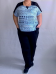 Брюки футер  темно-синий (Smart-Woman, Россия) — размеры 56-58, 64-66, 68-70, 80-82