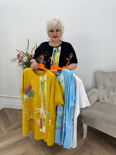 Туника удлиненная 9644 (Китай, Yalina) — размеры 9 xl