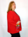 Туника 9211-7 (красный) (Китай, Yalina) — размеры 8 xl