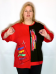 Туника 9211-7 (красный) (Китай, Yalina) — размеры 8 xl