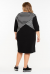 Платье "Ноябрь" (ОК19-046) черный с полосой (TERRА XL, Москва) — размеры 64-66